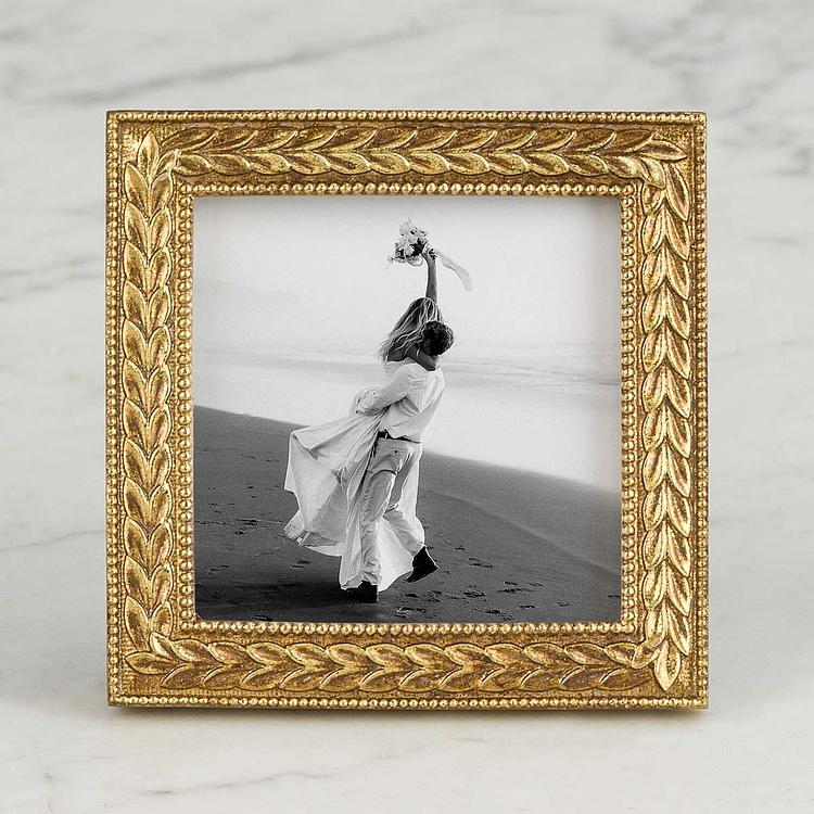 Квадратная рамка для фото с лиственным кантом Flowery Photo Frame Square